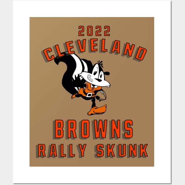 Cleveland Browns Rally Skunk Wall Art by RWDSU Local 379